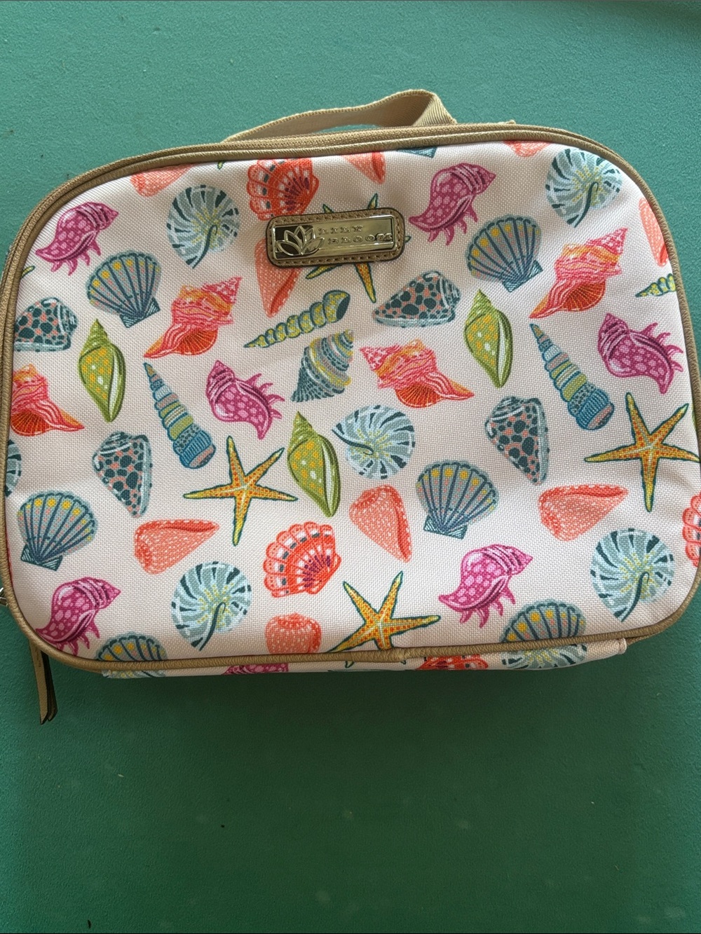 Lily Bloom Coastal Seashell insulated Lunch box cooler cosmetic bag